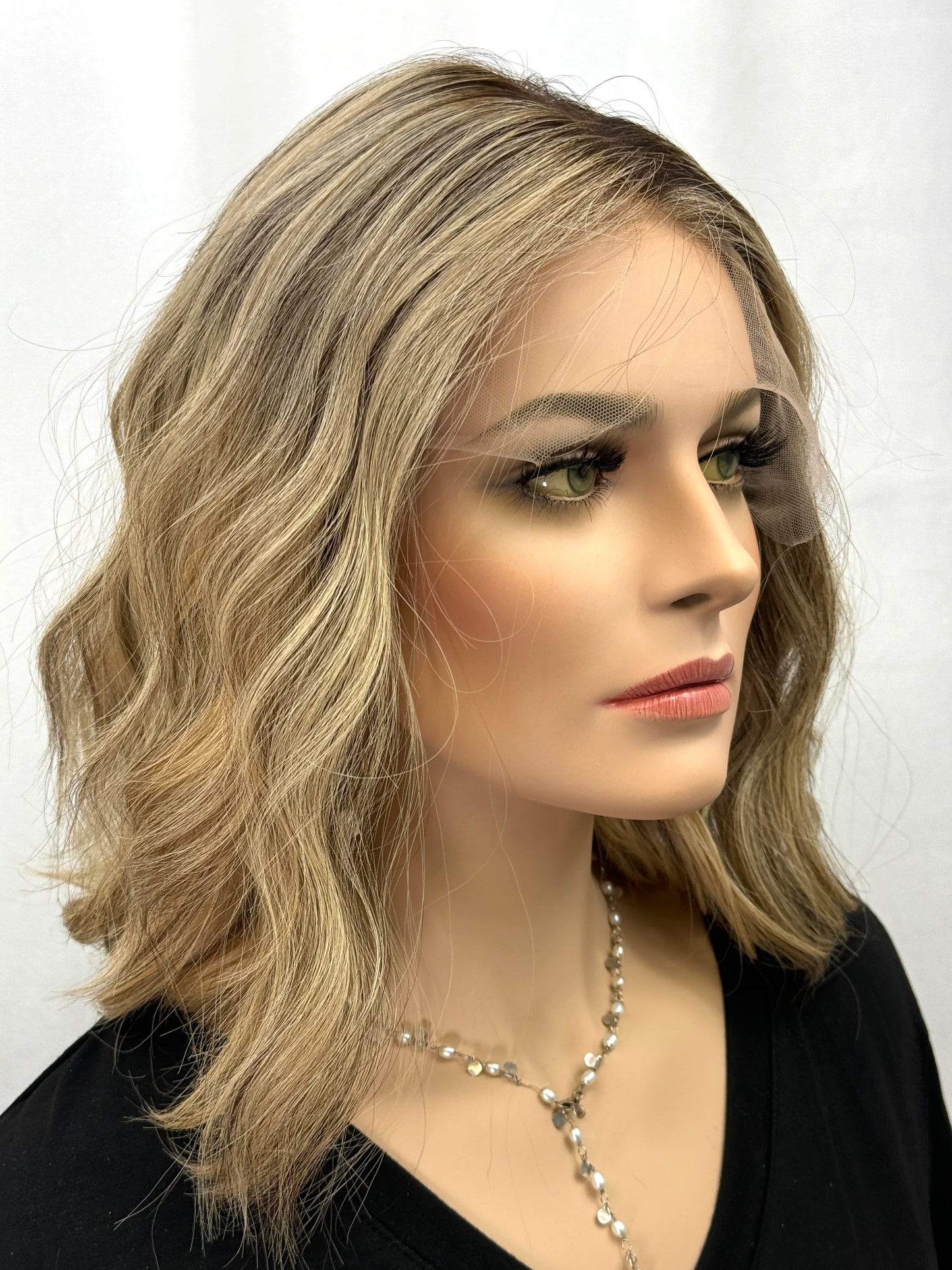 #381 Highest Quality Remy Human Hair Lace Top Wig (M) 15/16”