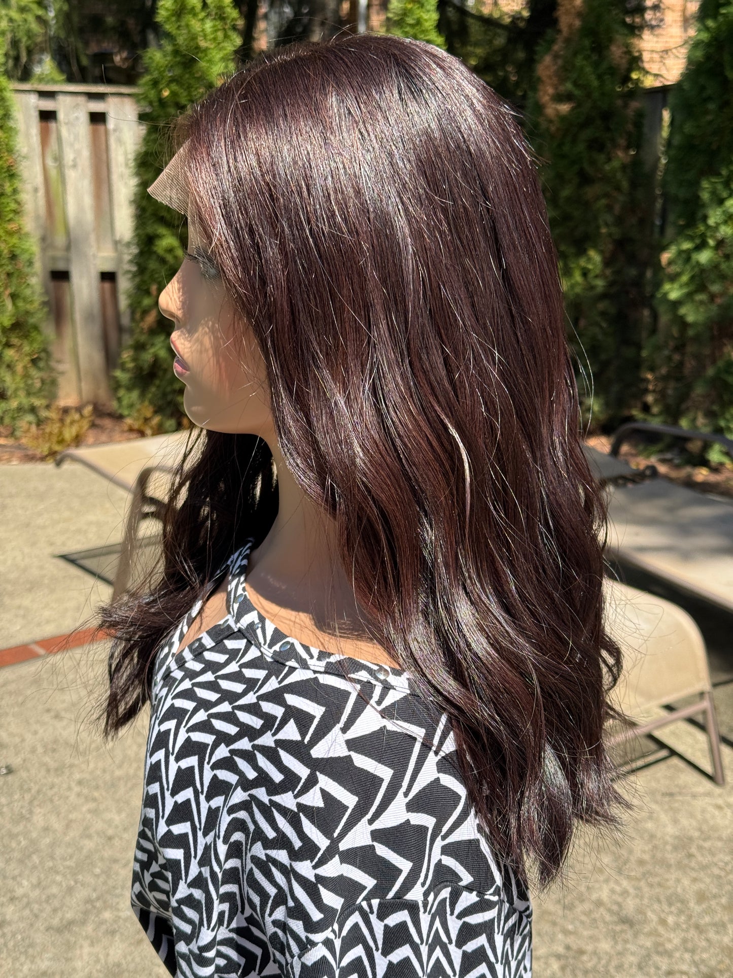#536 Highest Quality Remy European Texture Human Hair Lace Top wig (S)19“