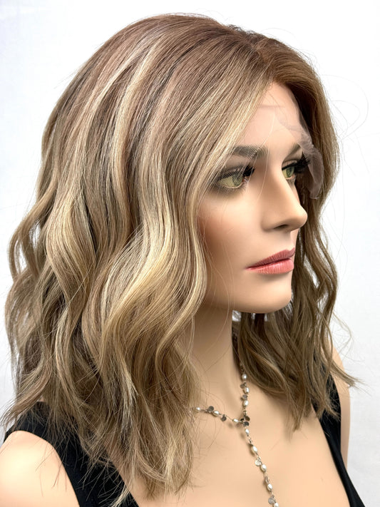 #346 Highest Quality Remy Human Hair Lace Top Kosher Wig (M)15/16”