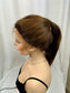 #419 Highest Quality Remy Human Hair Lace Top Ponytail Wig (S)23”