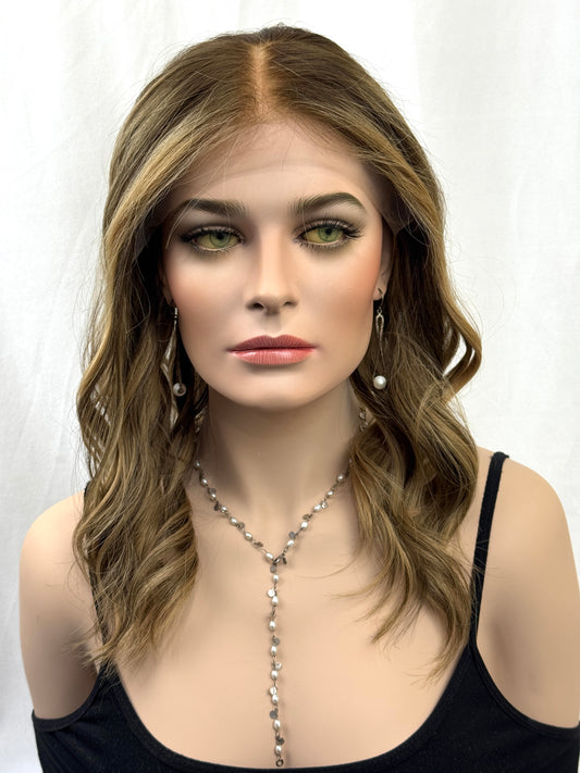 #561 Highest Quality Remy Human Hair Lace Top Wig (M)20”