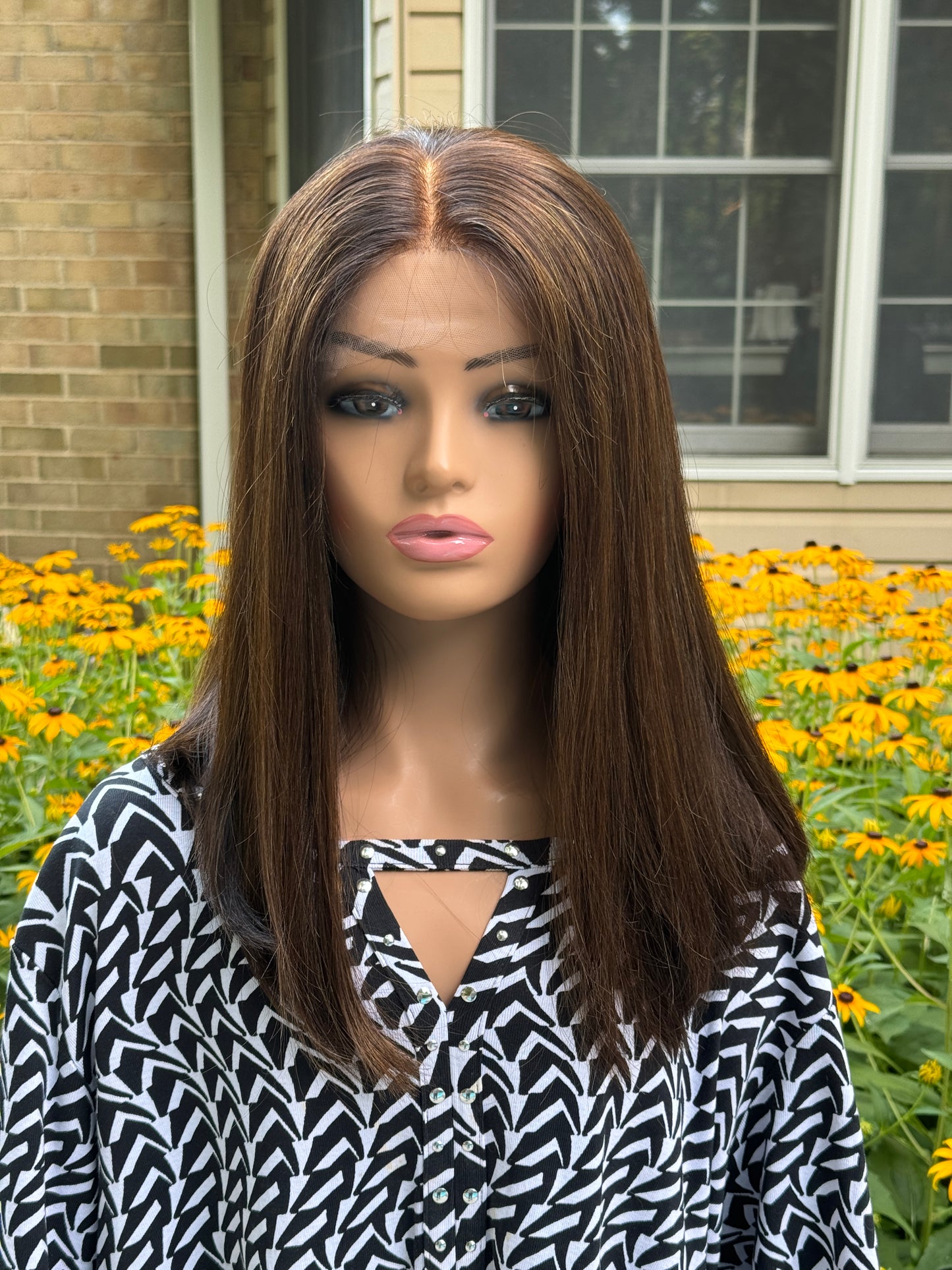 #385 Highest Quality Remy Human Hair Lace Top Wig (S) 18/19”