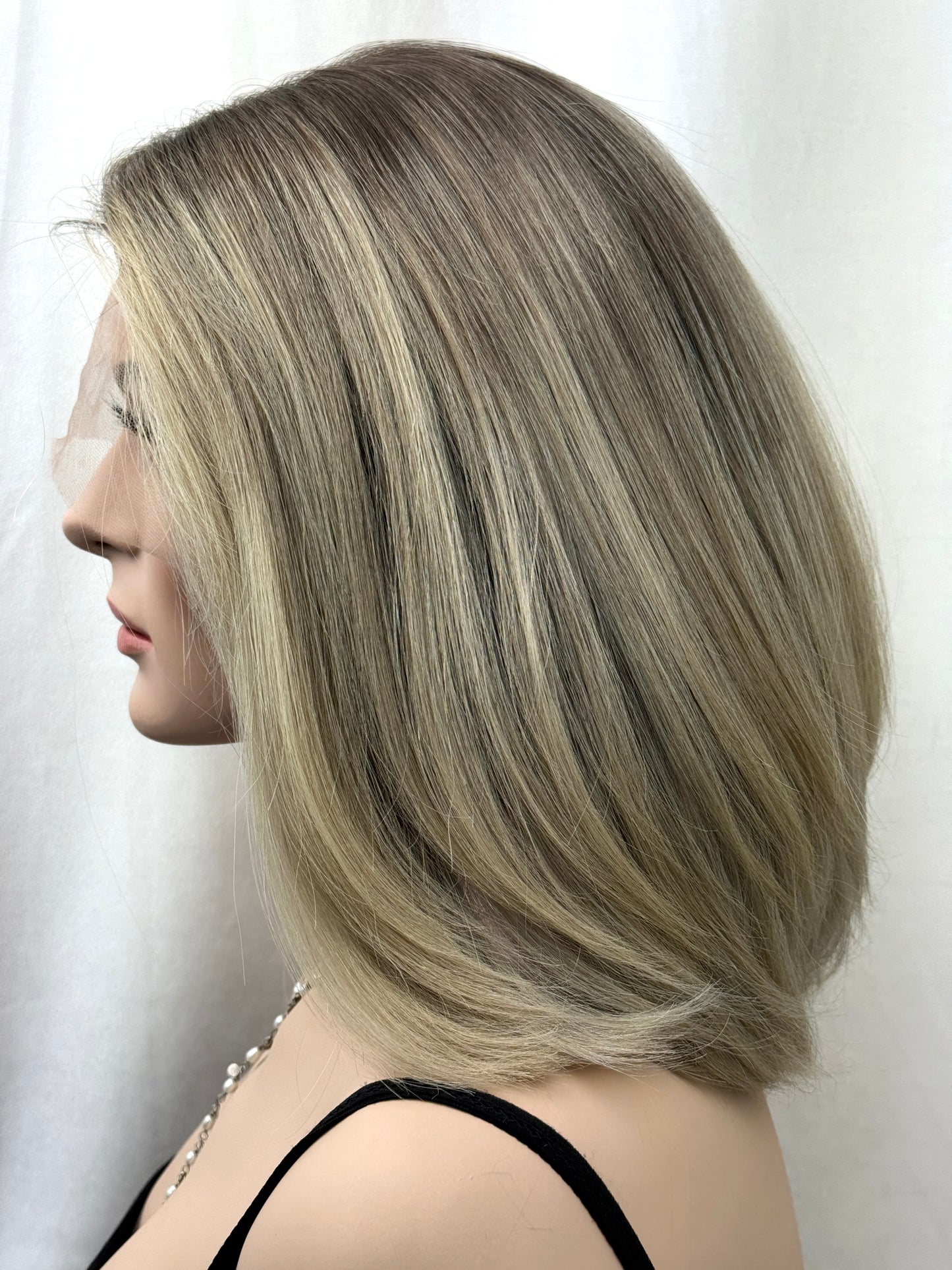 #485 Highest Quality Remy Human Hair Lace Top Wig (S) 15”