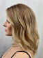#531 Highest Quality Remy Human Hair medical cap wig with French drawn silk top and lace front and extra light cap and density (S)16”