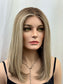 #502 Higjest Quality Remy Human Hair medical cap wig with French drawn silk top and lace front and extra light cap and density (S)18/19”
