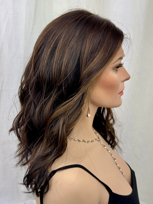 #514 Highest Quality Remy Human Hair Lace Top Kosher Wig (S/M) 19”