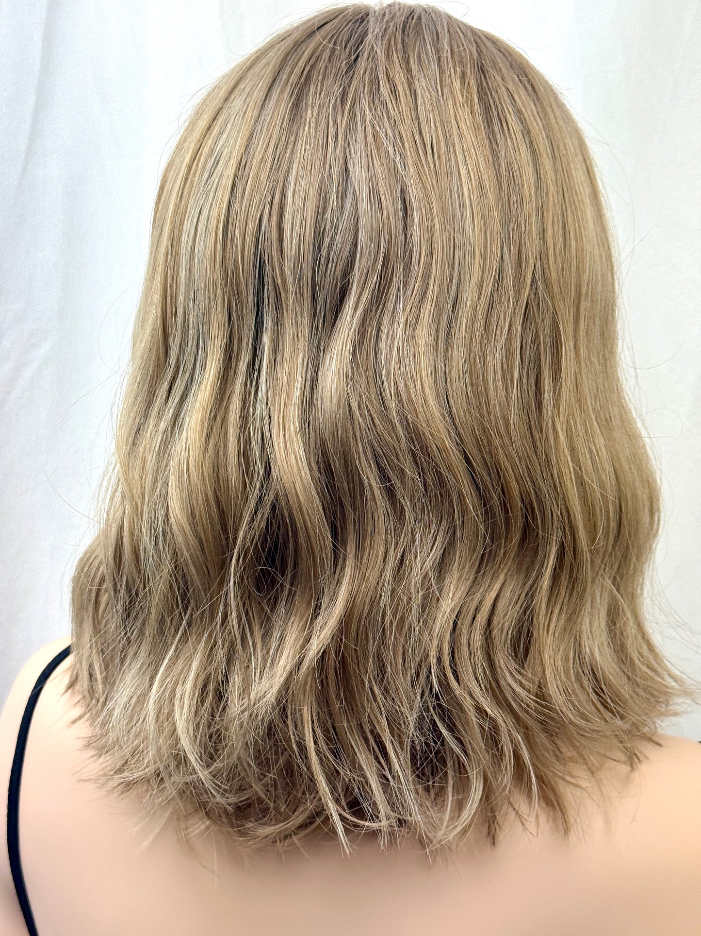 #484 Highest Quality Remy Human Hair Lace Top Kosher Wig (S) 15“