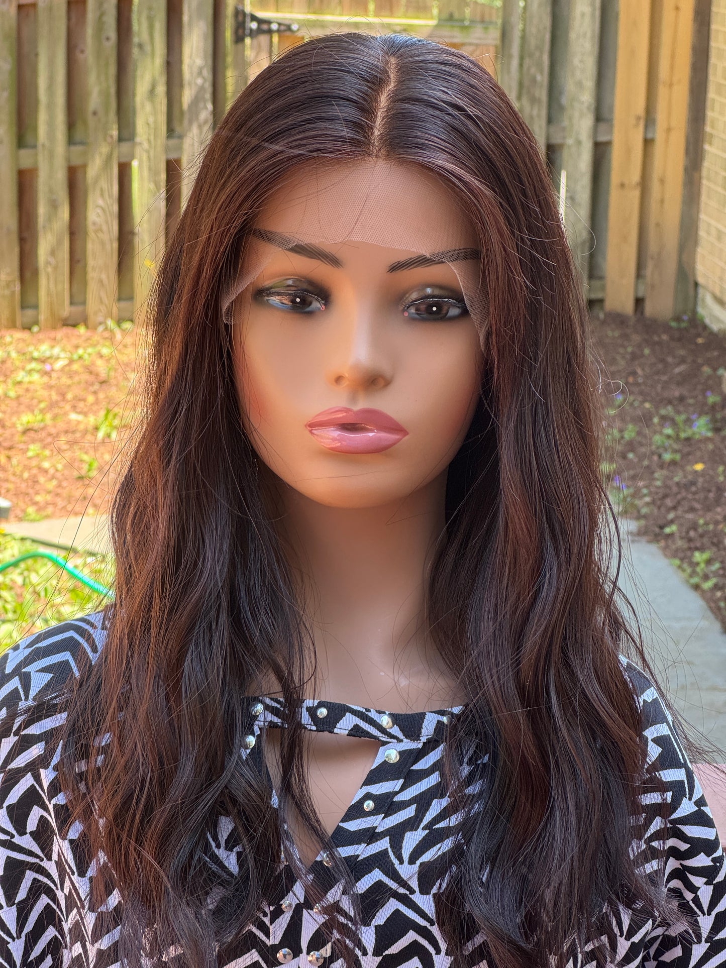 #536 Highest Quality Remy European Texture Human Hair Lace Top wig (S)19“