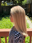 #550 Highest Quality Remy Human Hair medical cap wig with French drawn silk top and lace front and extra light cap and density (S)19“