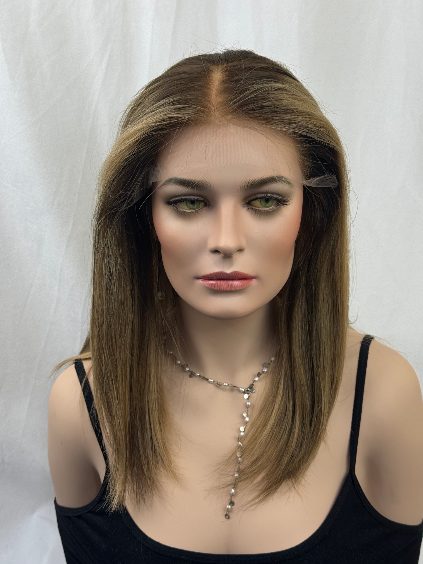 #561 Highest Quality Remy Human Hair Lace Top Wig (M)20”