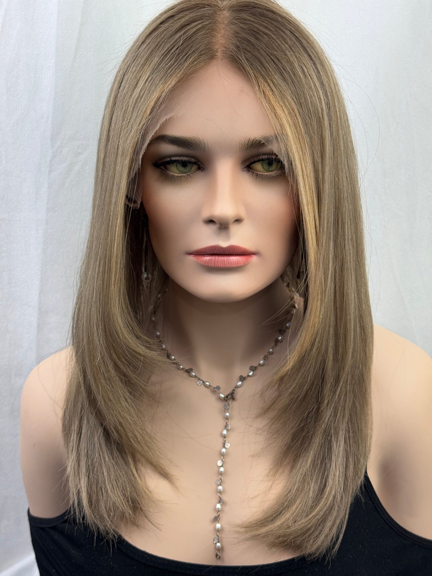 #528 Highest Quality Remy Human Hair Lace Top Wig (M)23“