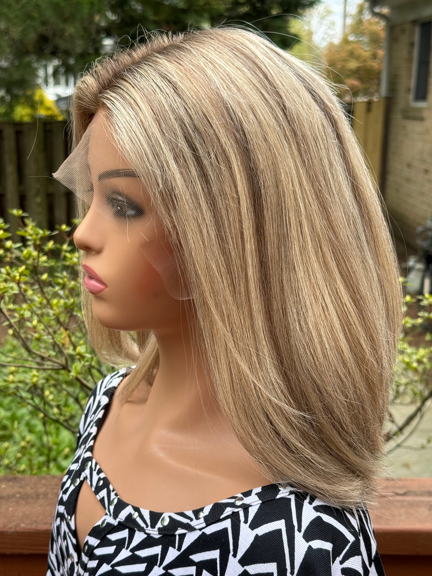 #360 Highest Quality Remy Human Hair Lace Top Wig (XS) 16”