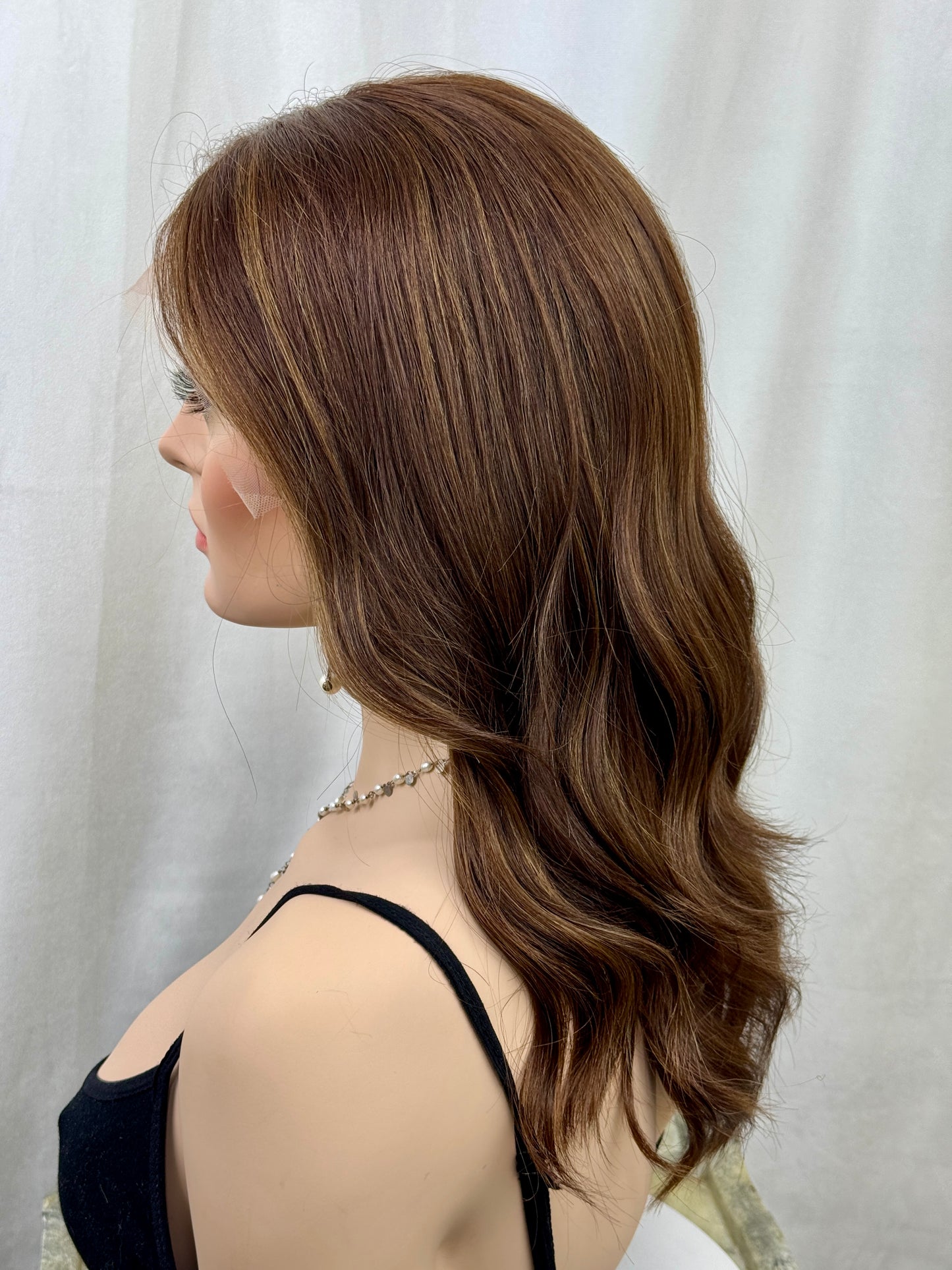 #545 Highest Quality Remy Human Hair Lace Top Wig (M) 20“