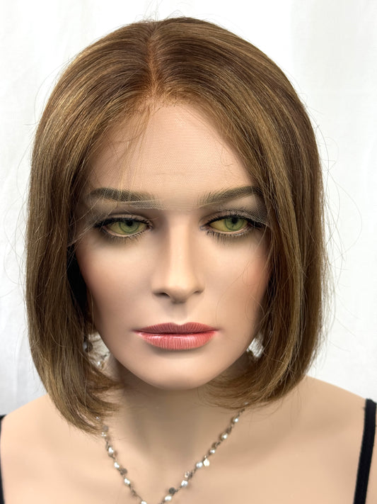 #562 Highest Quality Remy Human Hair, Slavic Texture Lace Top Wig (S) 12“