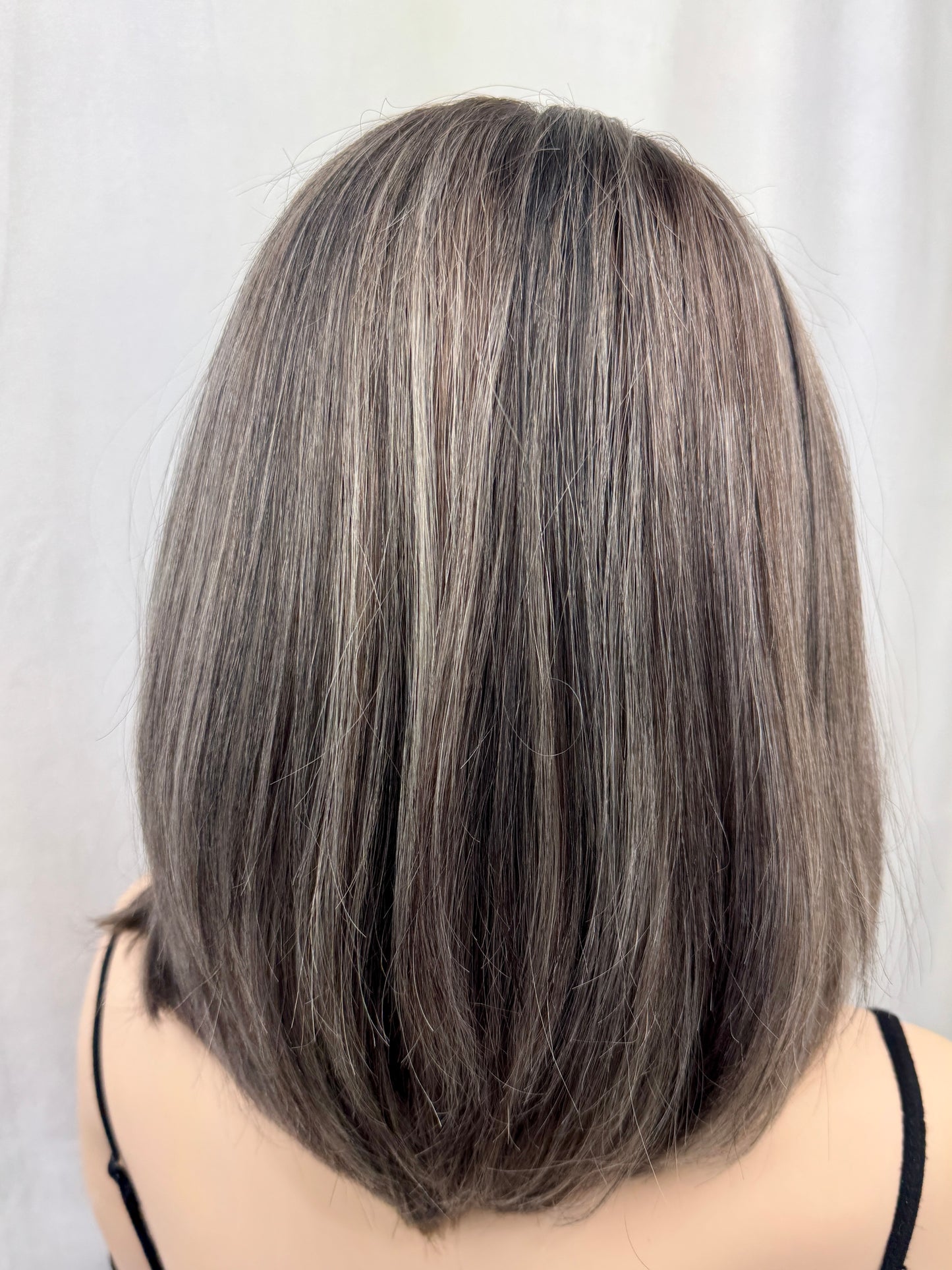 #538 Highest Quality Remy Human Hair Lace Top Medical Wig (M)16”
