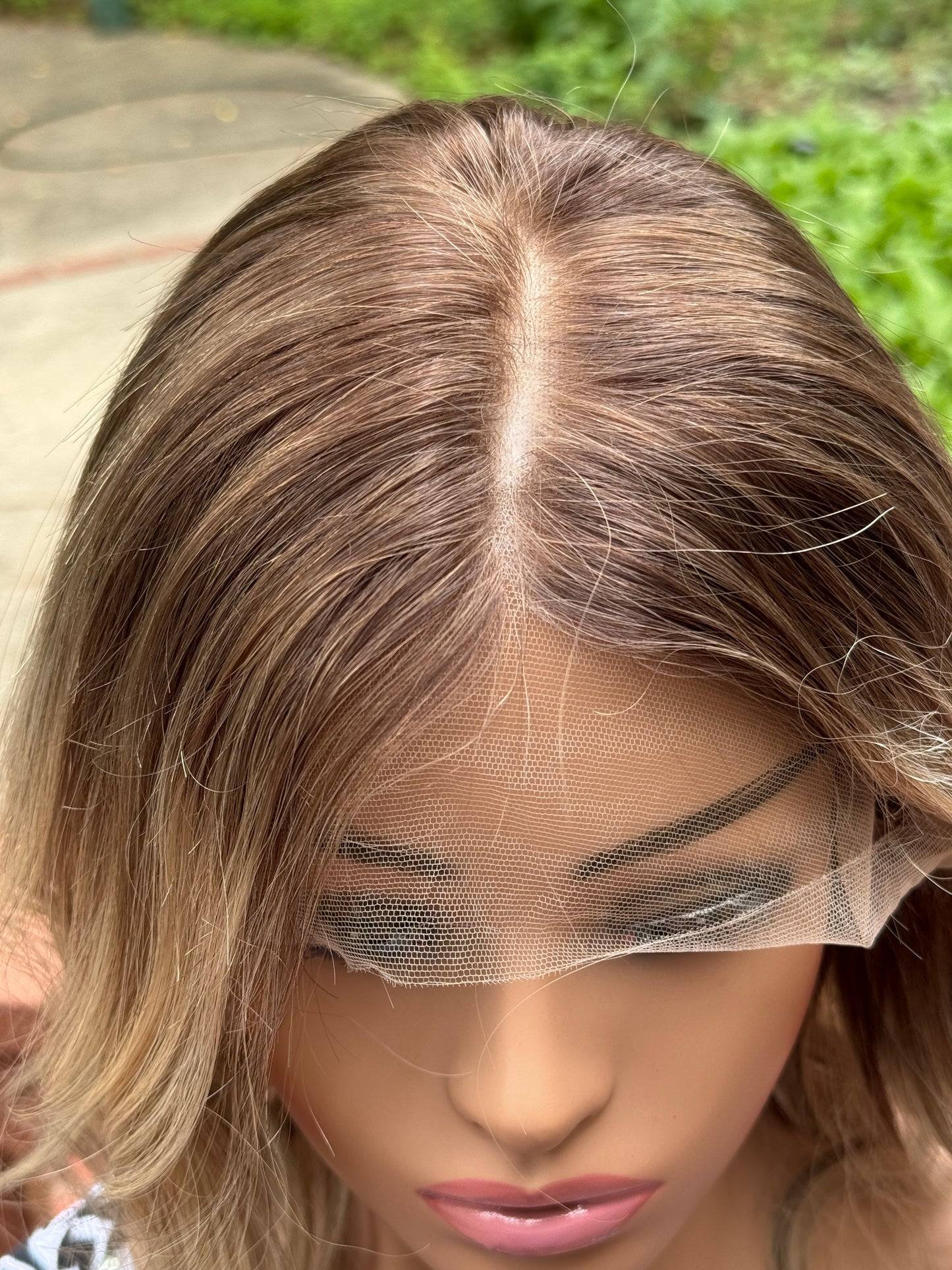 #539 Highest Quality Remy Human Hair Lace Top Wig with medical cap features (M) 16/17“