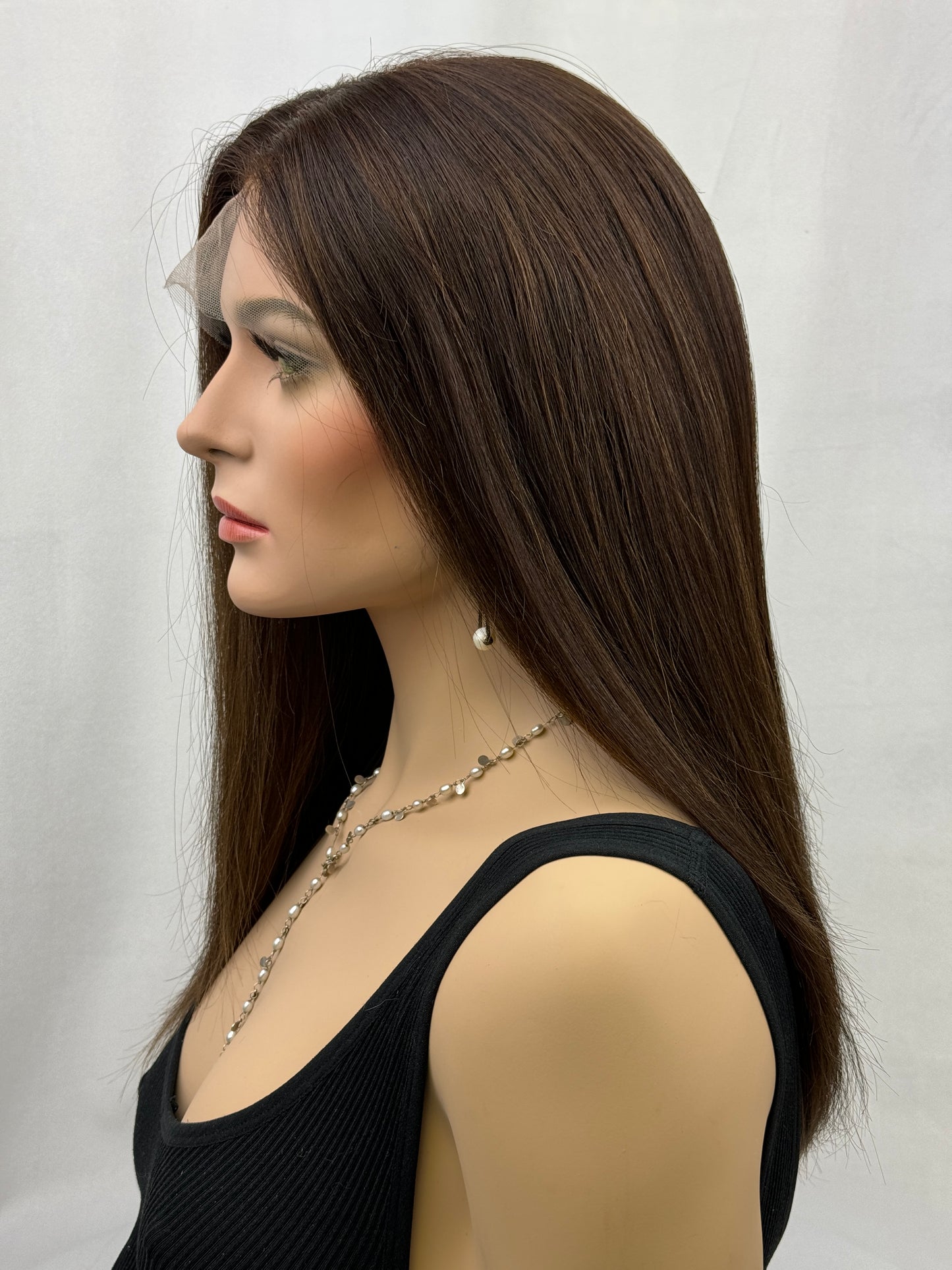 #314 **FINAL SALE** Highest Quality Remy Human Hair Lace Top Wig (M) 21” ( reserved for Linda L with additional highlighting and warm tones)