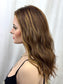 #548 Highest Quality Remy Human Hair  French Drawn extra thin Silk Top with Lace Front Medical Cap (M)19“