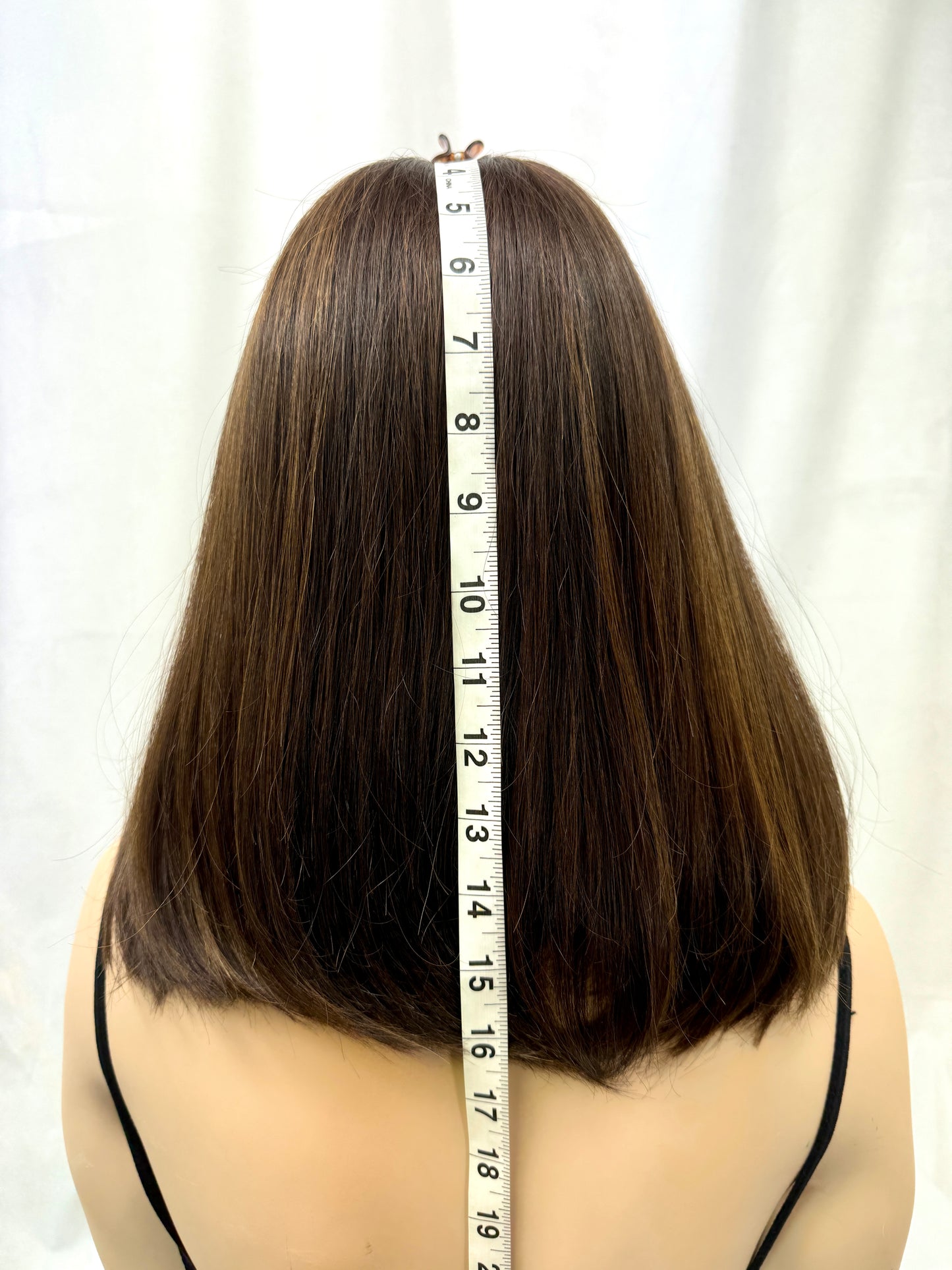 #433 Highest Quality Remy Human Hair Lace Top Kosher Wig (M) 16”