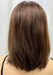 #442 Highest Quality Remy Human Hair Medical Cap Silk Top Lace Front Wig with extra light density and very thin, light silk top with lace front(S) 15”