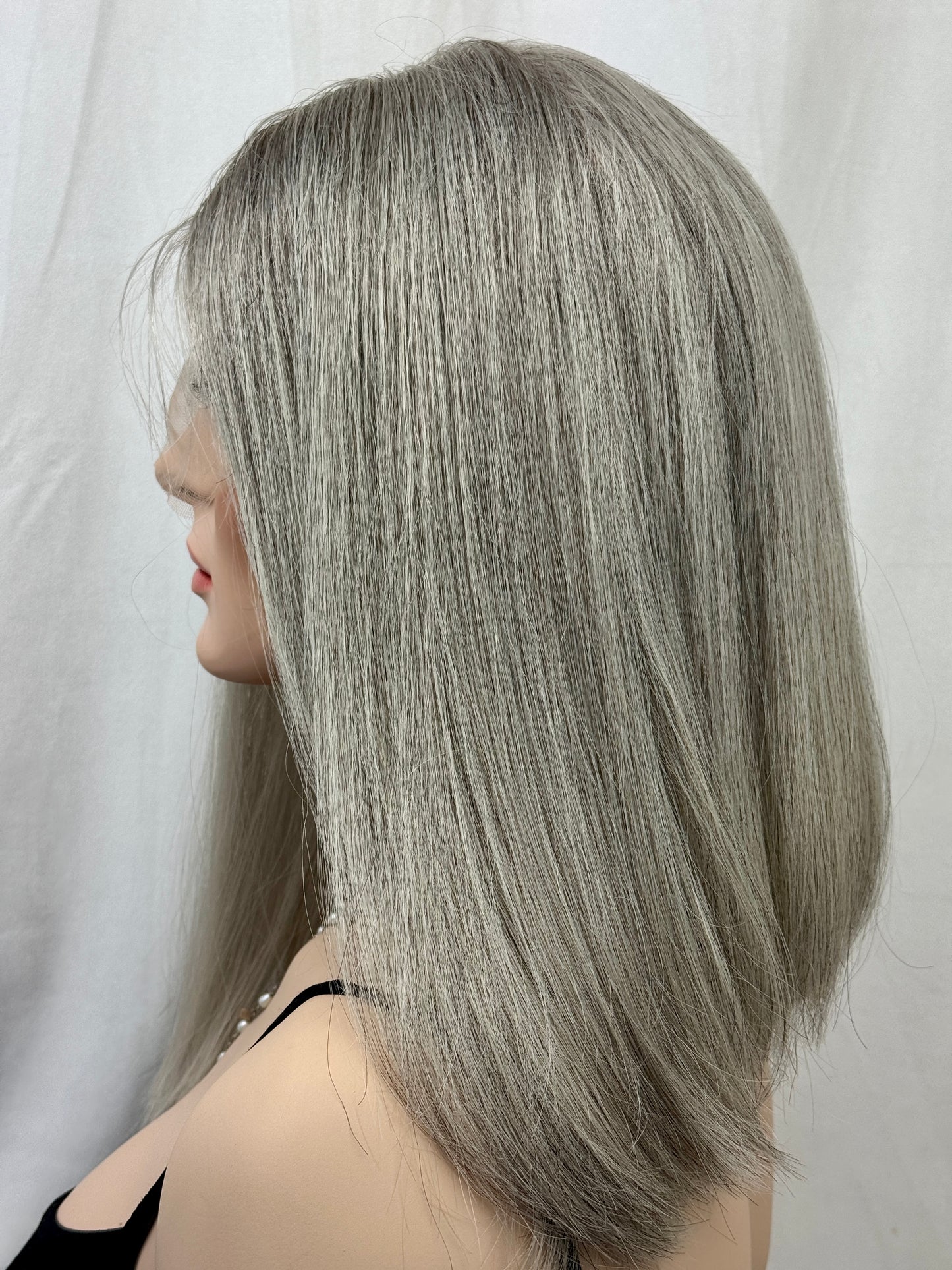#463 Highest Quality Remy Human Hair Lace Top Kosher Wig (S)15”