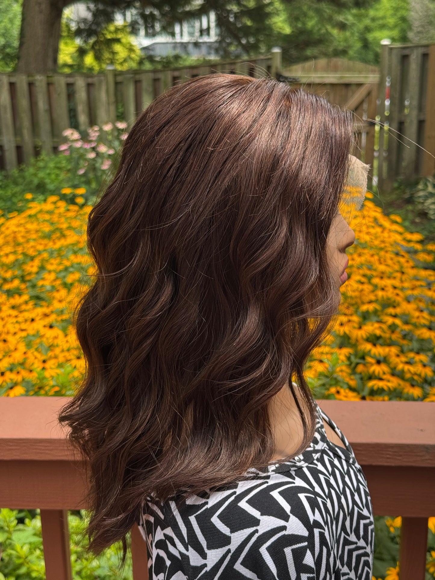 #554 Highest Quality Remy Human Hair Lace Top Wig (M)19“