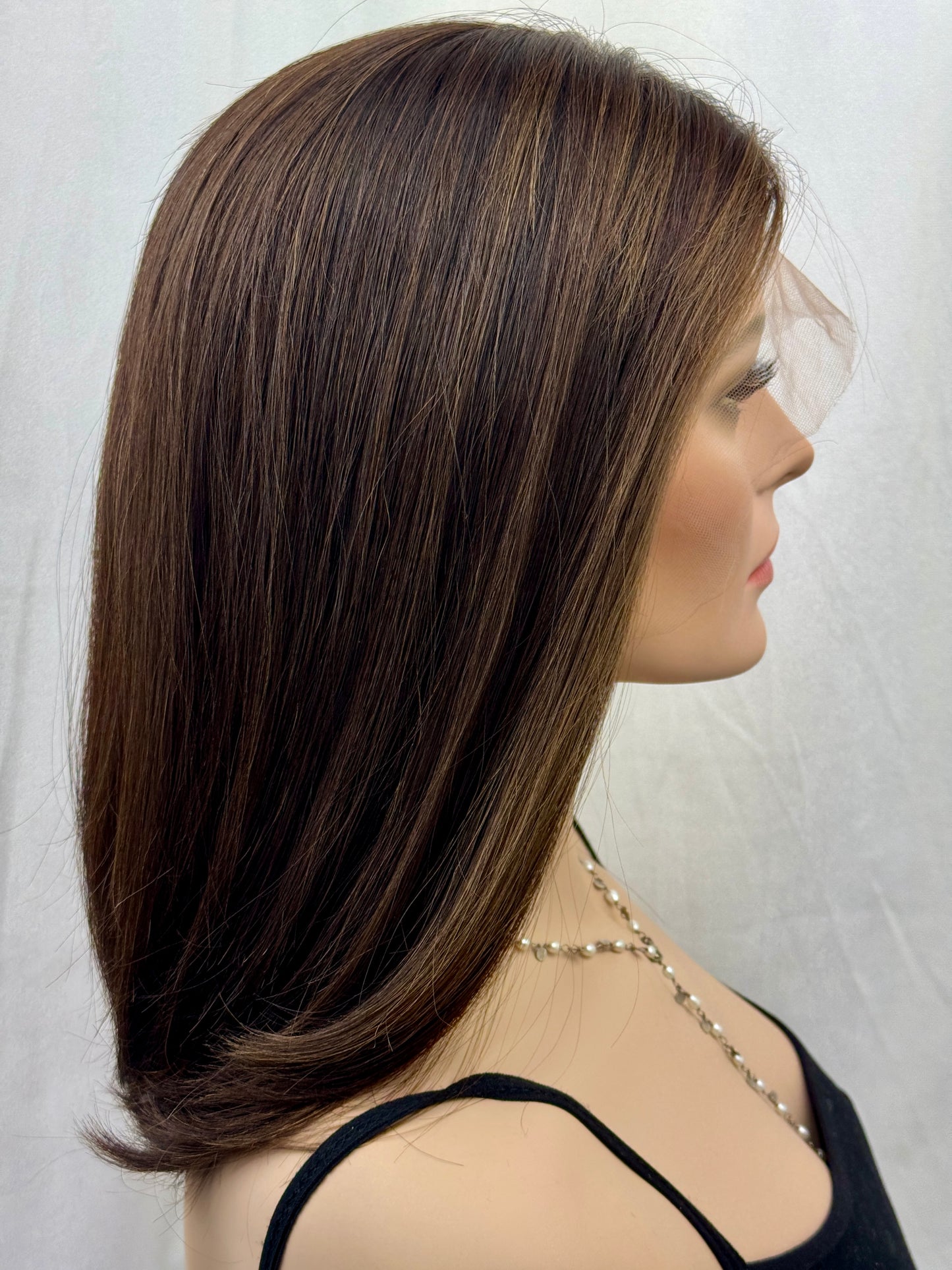 #506 Highest Quality Remy Human Hair Lace Top Wig (M)17”