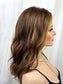 #548 Highest Quality Remy Human Hair  French Drawn extra thin Silk Top with Lace Front Medical Cap (M)19“