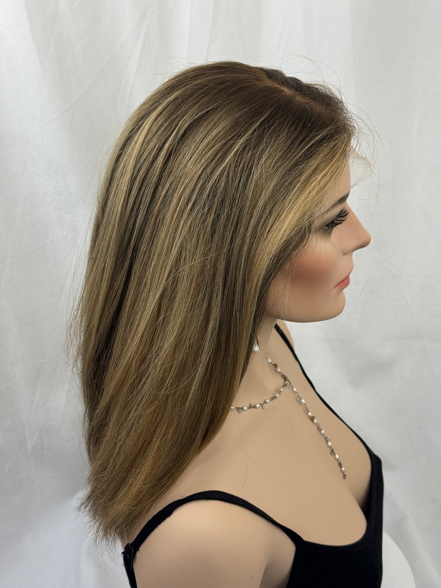#561 Highest Quality Remy Human Hair Lace Top Wig (M)20”