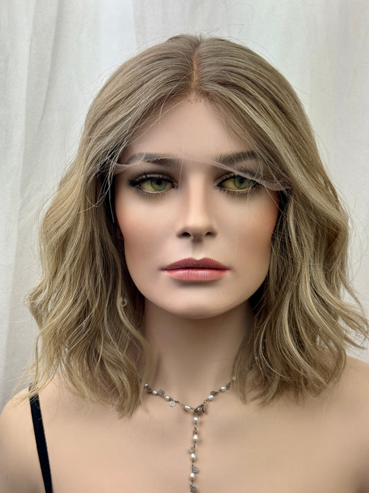 #484 Highest Quality Remy Human Hair Lace Top Kosher Wig (S) 15“