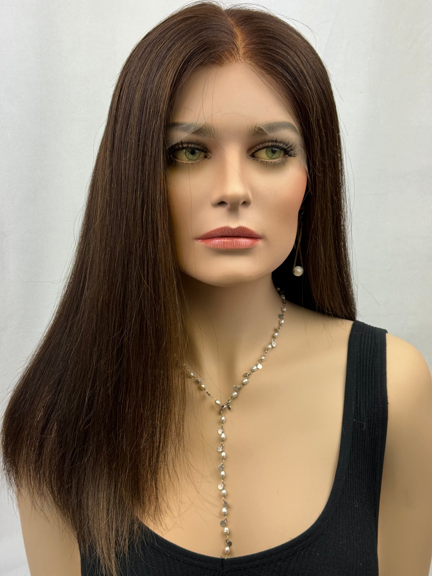 #314 **FINAL SALE** Highest Quality Remy Human Hair Lace Top Wig (M) 21” ( reserved for Linda L with additional highlighting and warm tones)