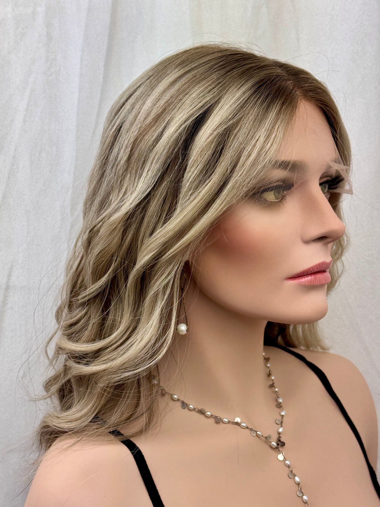 #466 Highest Quality Remy Human Hair Lace Top Wig (S)17/18”