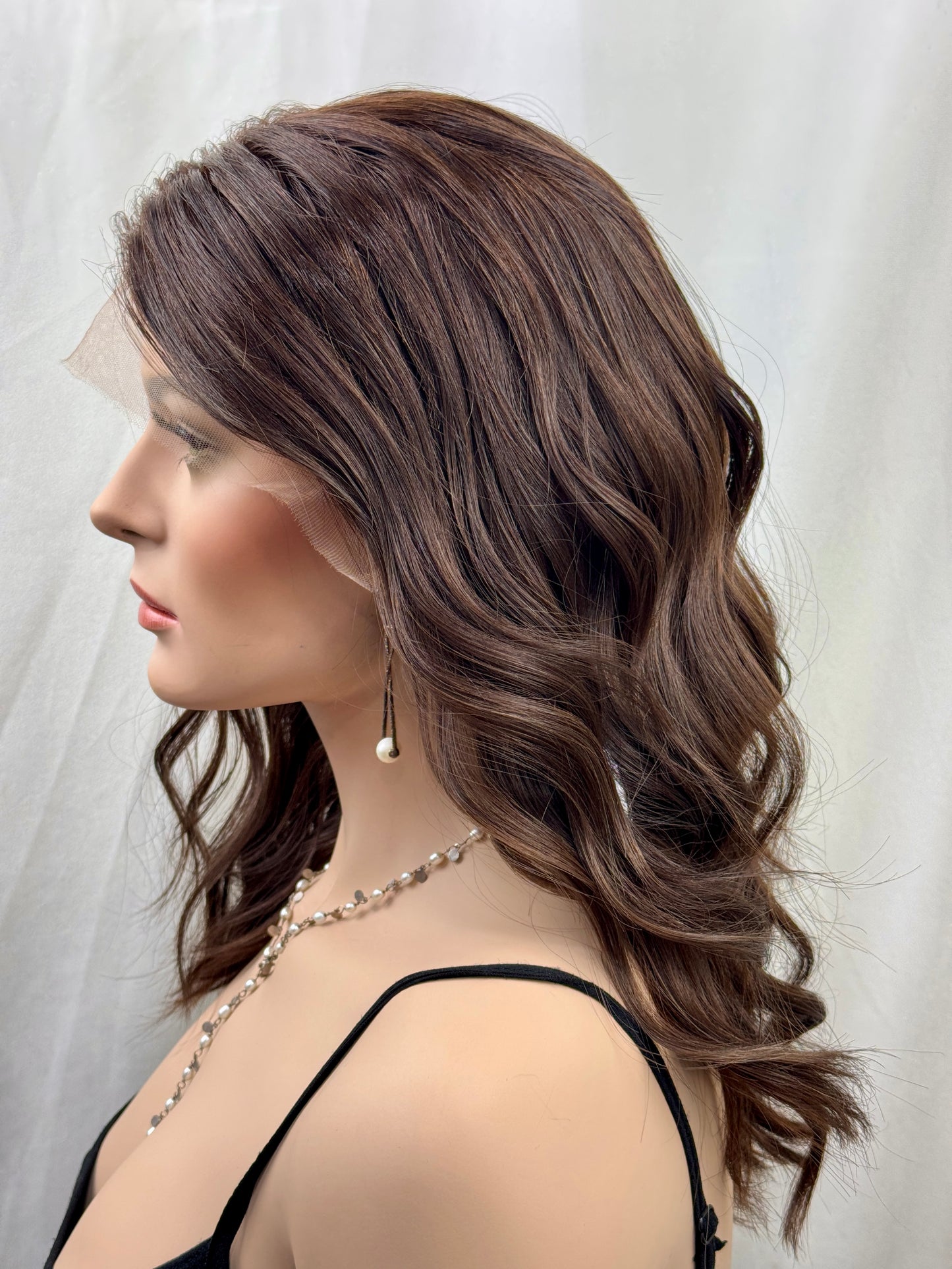 #554 Highest Quality Remy Human Hair Lace Top Wig (M)19“