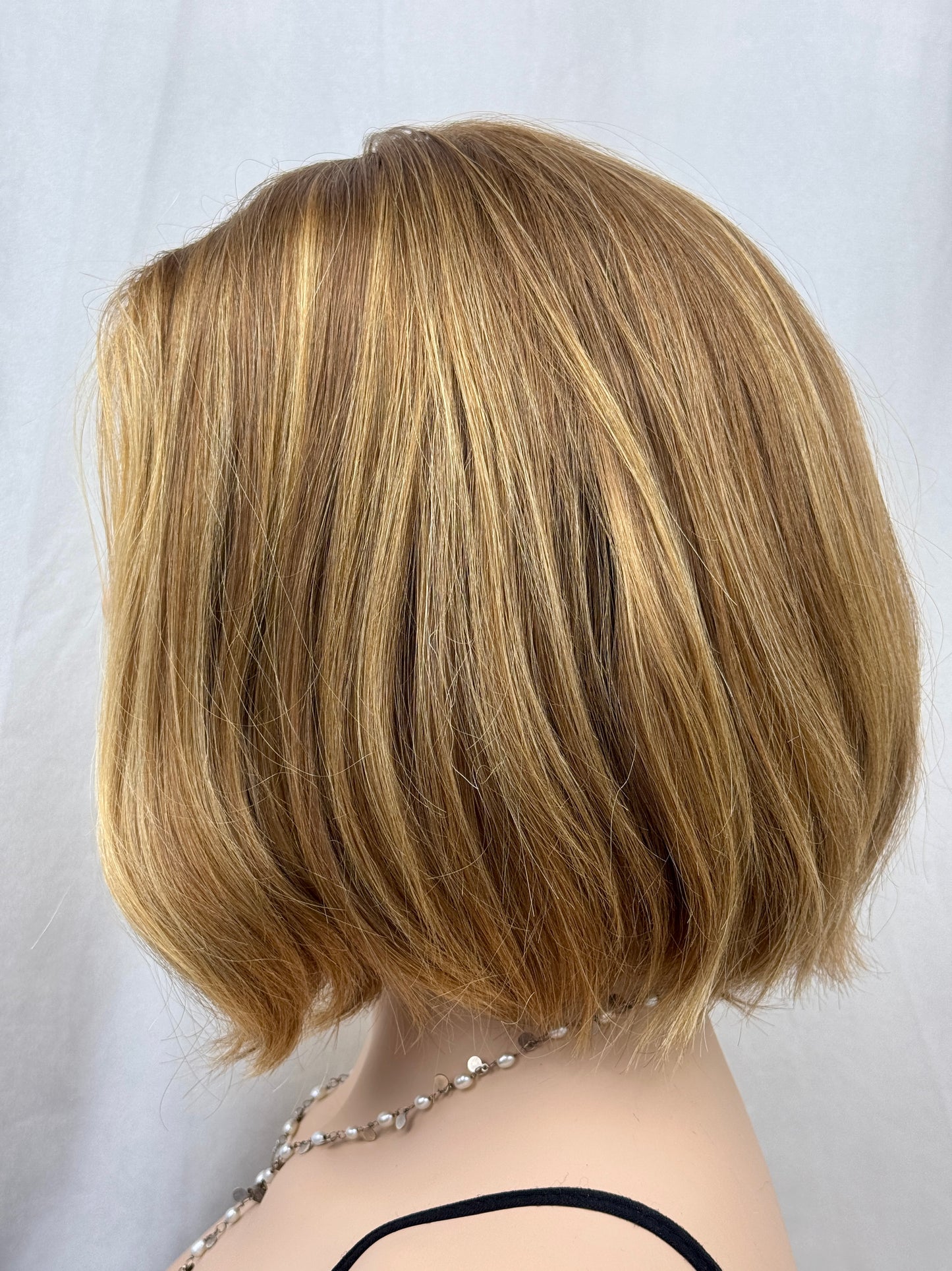 #472 Highest Quality Remy Human Hair with Russian Texture Silk Top Wig (M) 12”