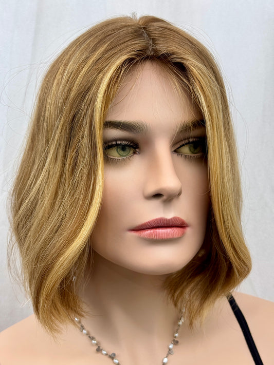#472 Highest Quality Remy Human Hair with Russian Texture Silk Top Wig (M) 12”