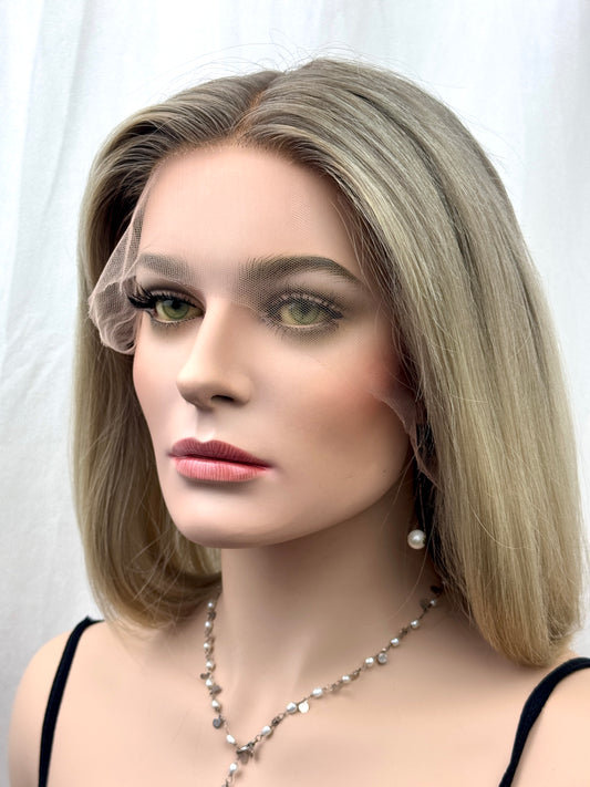 #486 Highest Quality Remy Human Hair Lace Top Wig (M)15”