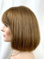 #454 **FINAL SALE**Highest Quality Remy Russian Human Hair Silk Top Kosher Wig (M) 12”