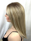 #550 Highest Quality Remy Human Hair medical cap wig with French drawn silk top and lace front and extra light cap and density (S)19“