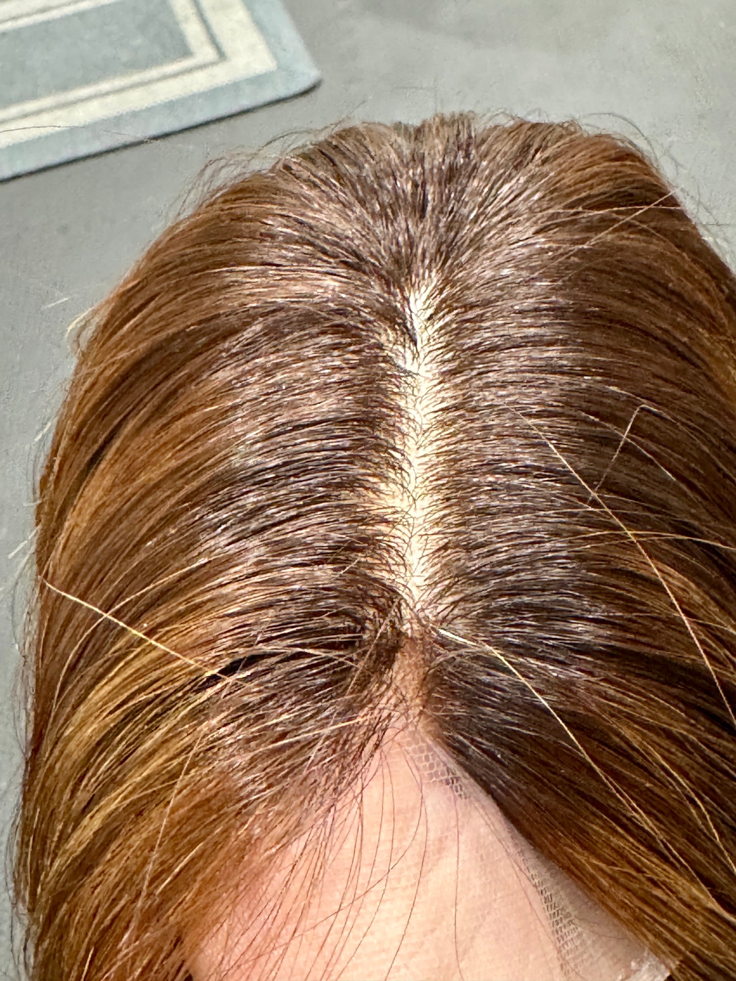 #548 Highest Quality Remy Human Hair  French Drawn extra thin Silk Top with Lace Front Medical Cap (M)19“