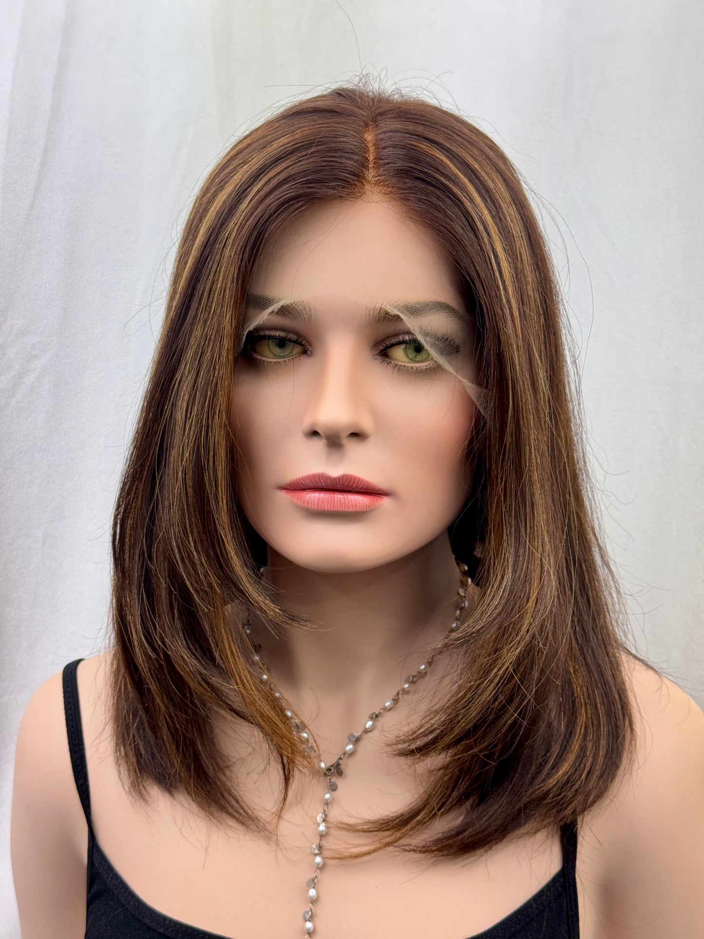 #501 Highest Quality Remy Human Hair Lace Top Kosher Wig (M)18”