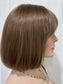 #454 **FINAL SALE**Highest Quality Remy Russian Human Hair Silk Top Kosher Wig (M) 12”