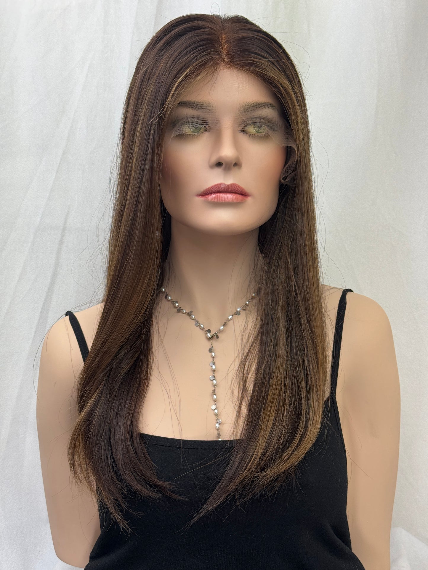 #465 Highest Quality Remy Human Hair Lace Top Wig with low density and European Texture (S)24”