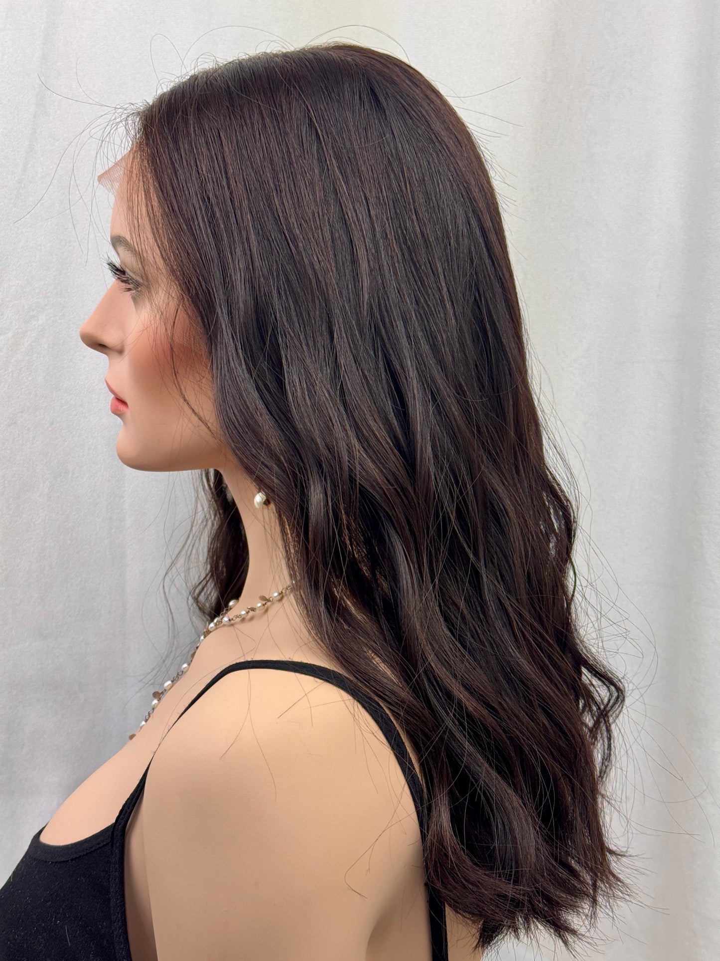 #536 Highest Quality Remy European Texture Human Hair Lace Top wig (S)19“