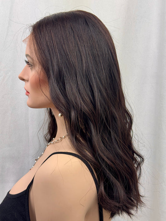 #536 Highest Quality Remy European Texture Human Hair Lace Top wig (S)19“