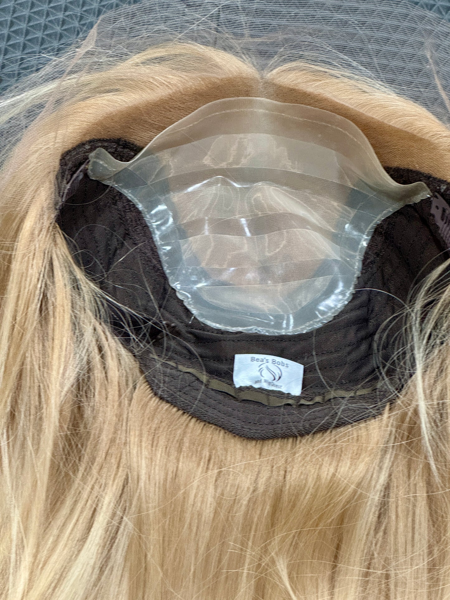 #526 highest quality Remy human hair lace top wig with silk/silicone liner (S)16“