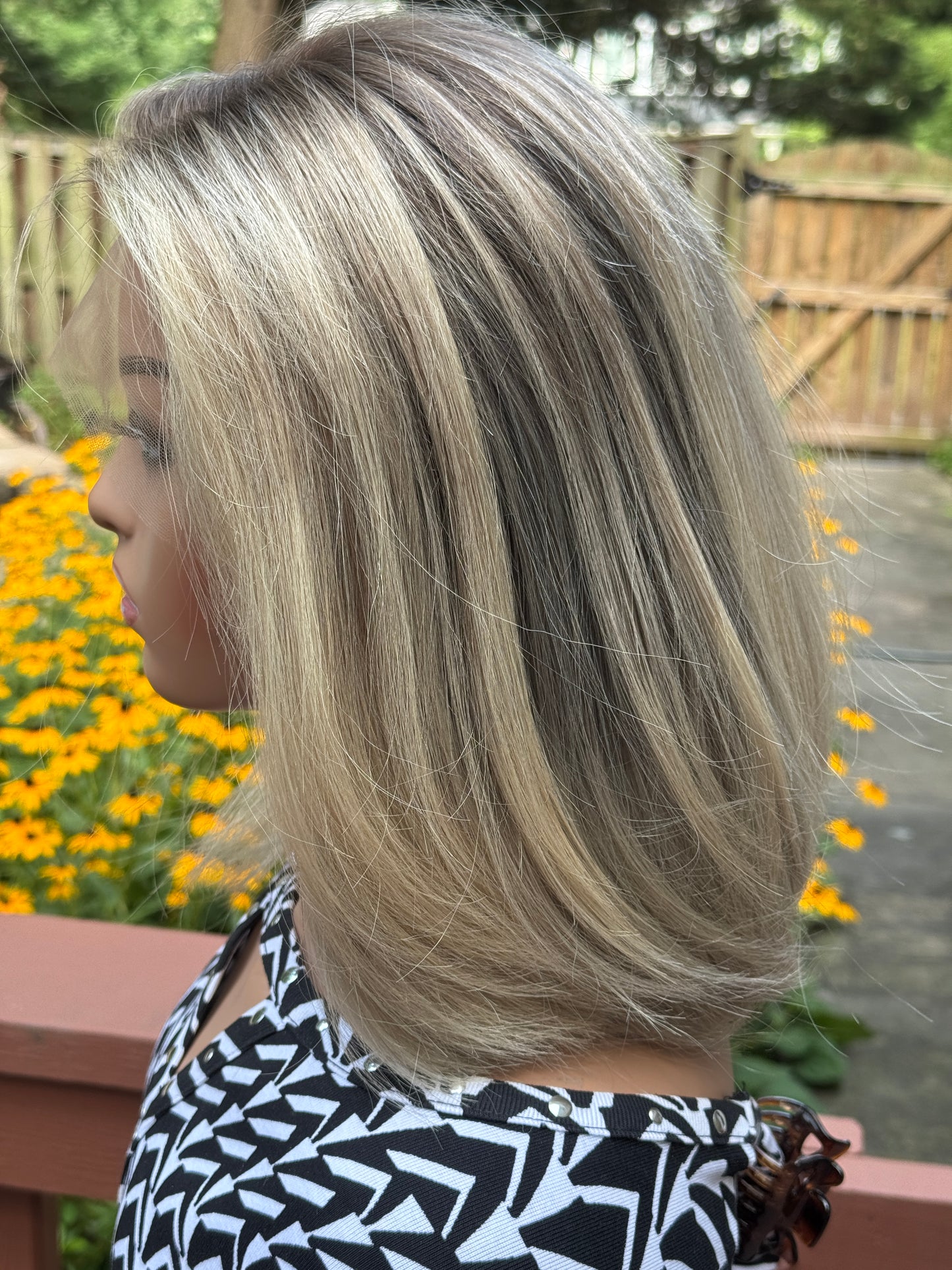 #485 Highest Quality Remy Human Hair Lace Top Wig (S) 15”