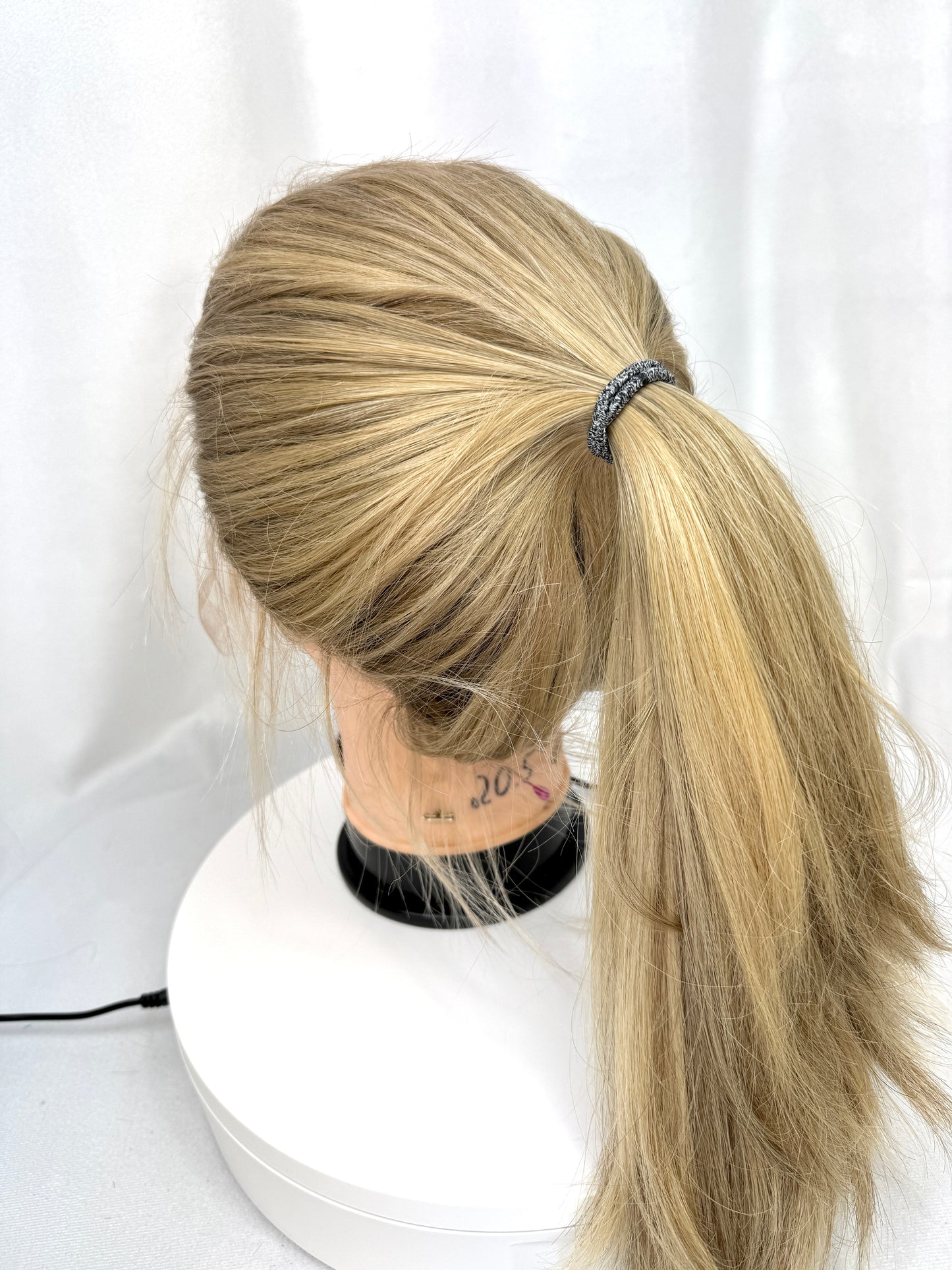 #403 Highest Quality Remy Human Hair Ponytail Lace Too Wig (M) 23”