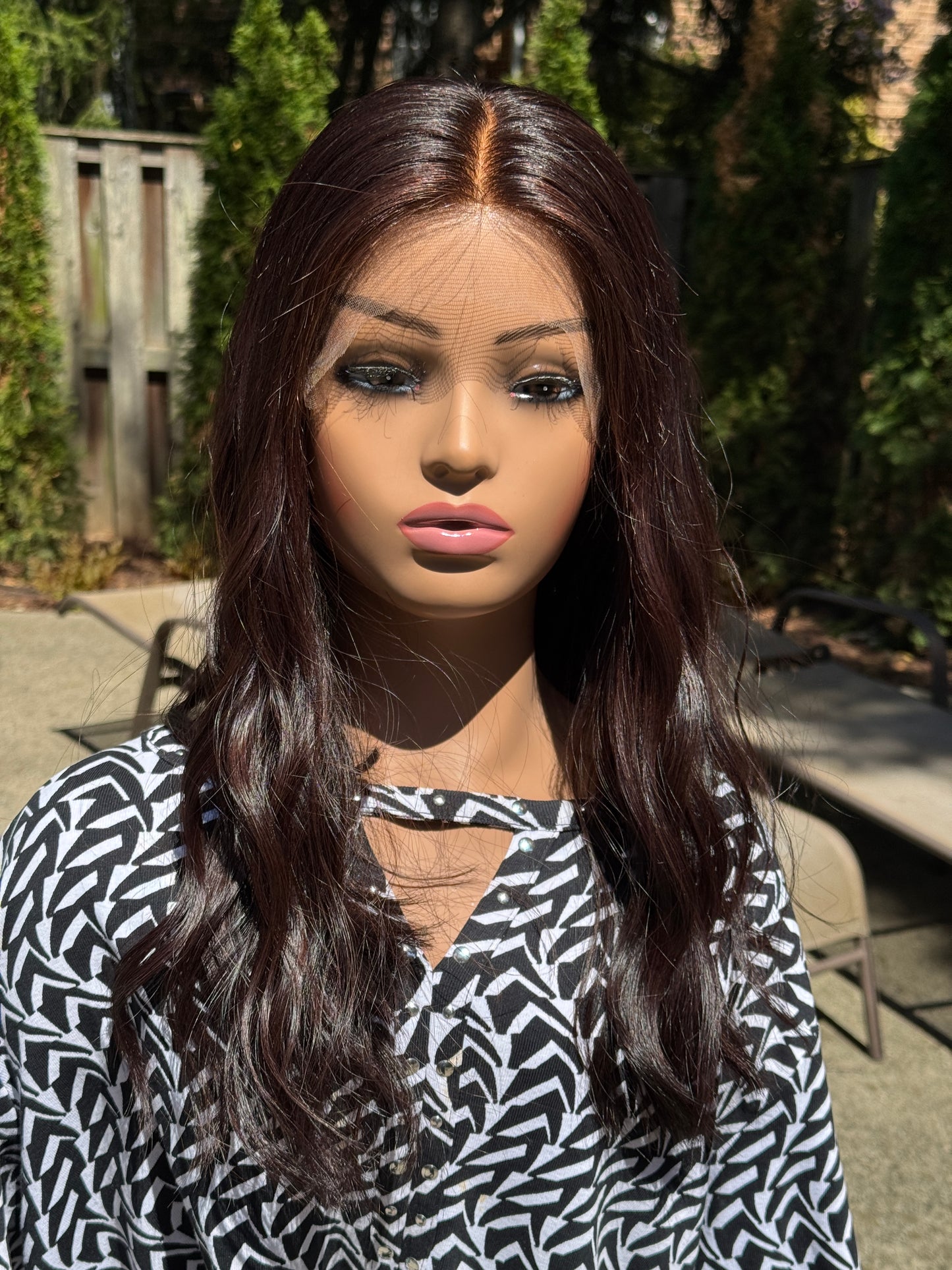 #536 Highest Quality Remy European Texture Human Hair Lace Top wig (S)19“