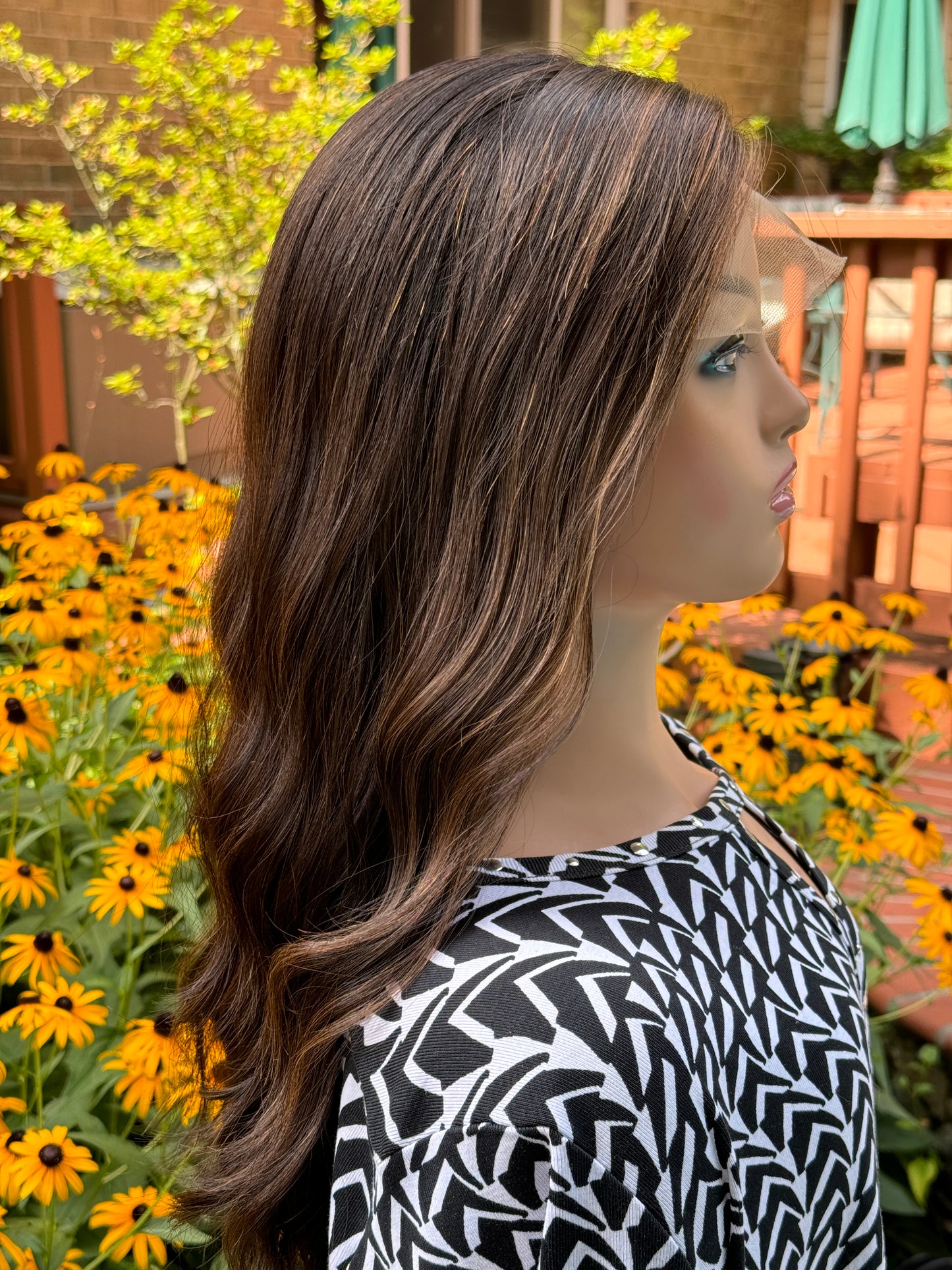 #395 Highest quality Remy human hair lace top wig (S) 21” (reserved for M.R. )