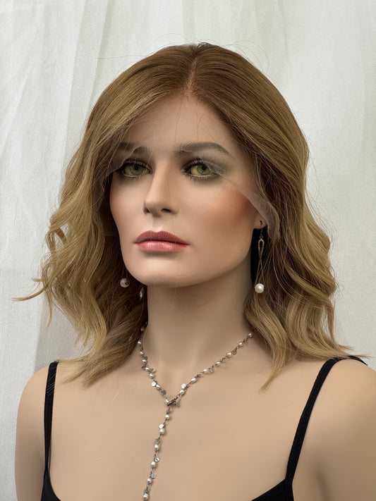 #455 Highest Quality Remy Human Hair Lace Top Wig (M/L)16”